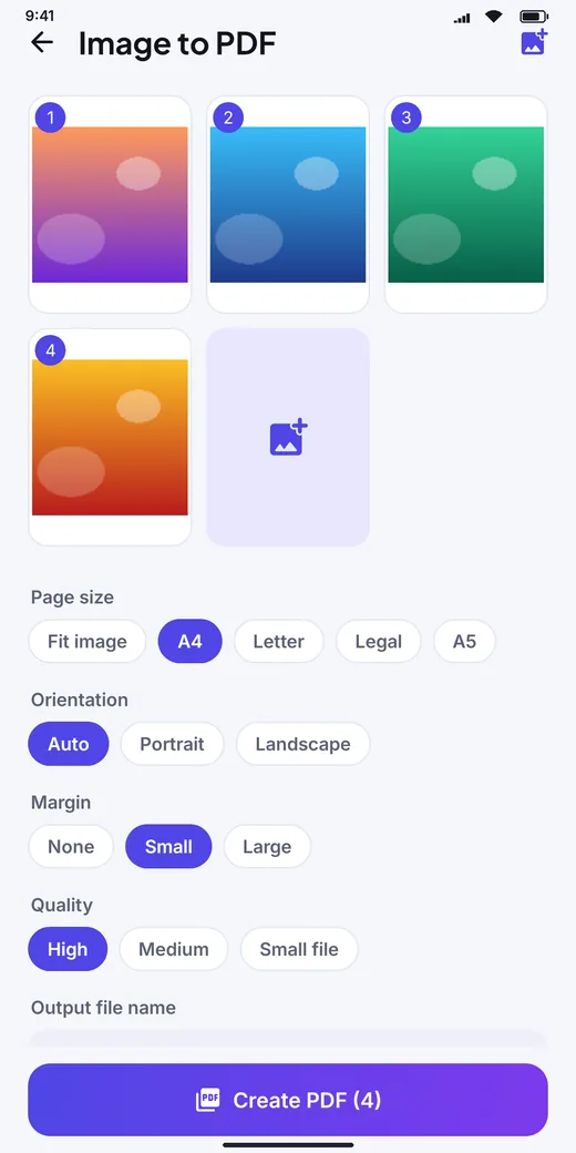 PDF Viewer image to pdf screen